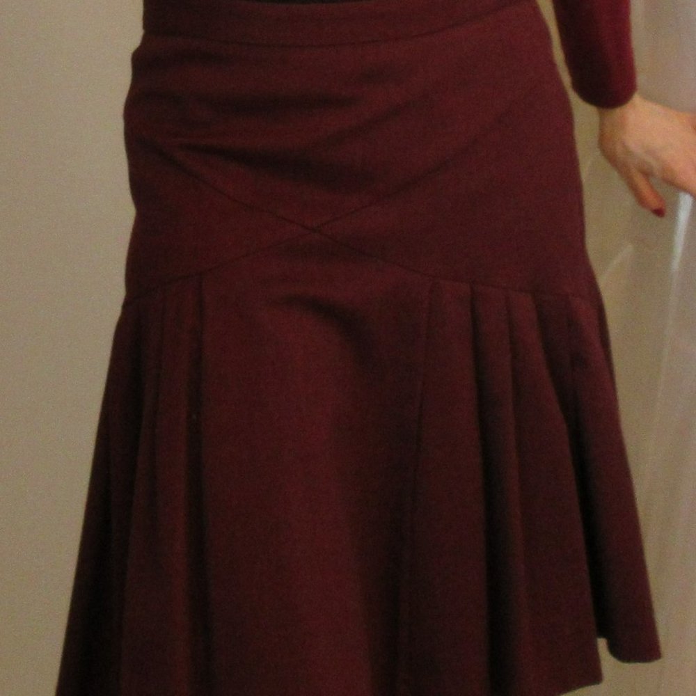 Necessary Objects Deep Red Skirt, size M